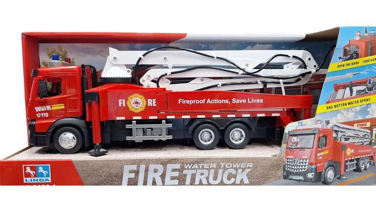 Іграшкова інерційна спецтехніка Пожежна машина (бризкає водою) 8186-1 - 4