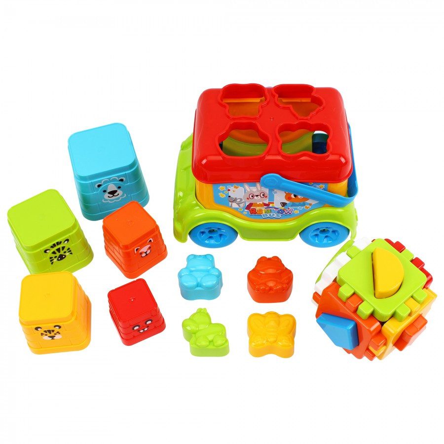 Іграшка для розвитку Автобус ТехноК (сортер, пірамідка, куб) 0389 - 2