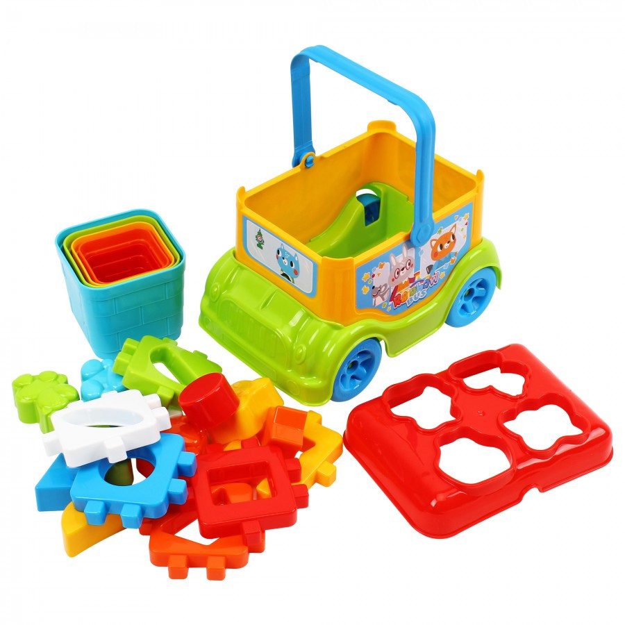 Іграшка для розвитку Автобус ТехноК (сортер, пірамідка, куб) 0389 - 6