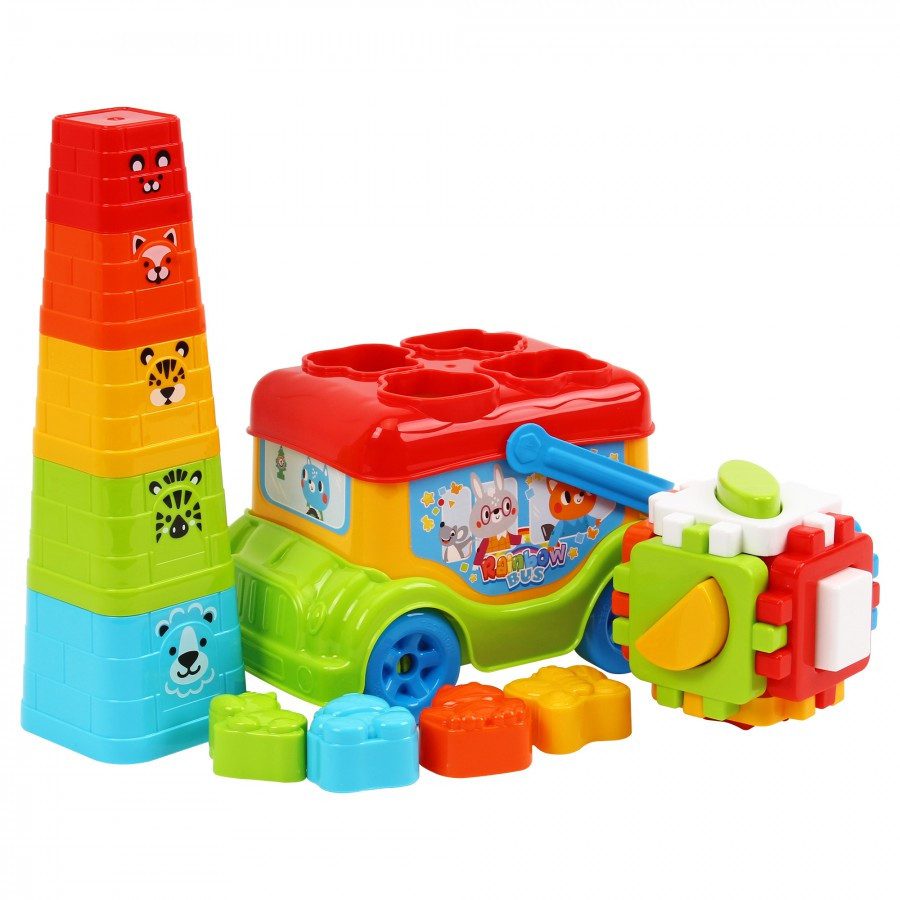 Іграшка для розвитку Автобус ТехноК (сортер, пірамідка, куб) 0389 - 4