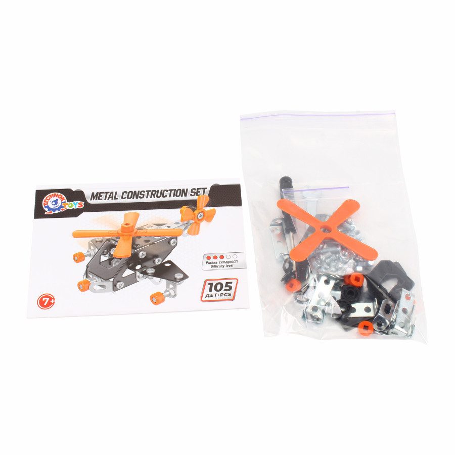 Конструктор металевий ТехноК (гвинтокрил, 105 елементів) 0143 - 3
