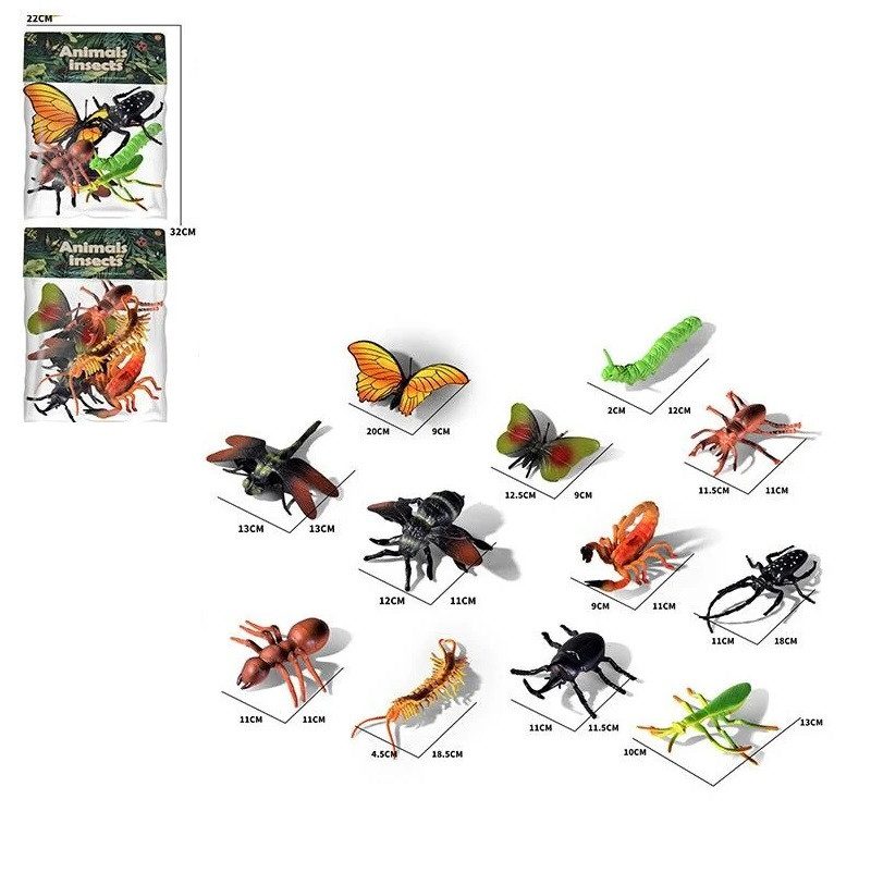 Набір комах (6 фігурок, пластик) 714 K-5A - 2