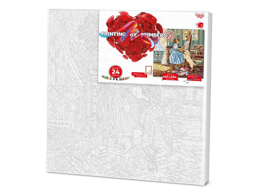 Картина за номерами PAINTING BY NUMBERS економ с.2 (40*40 см) Danko Toys KpNe-40х40-02-05 - 3