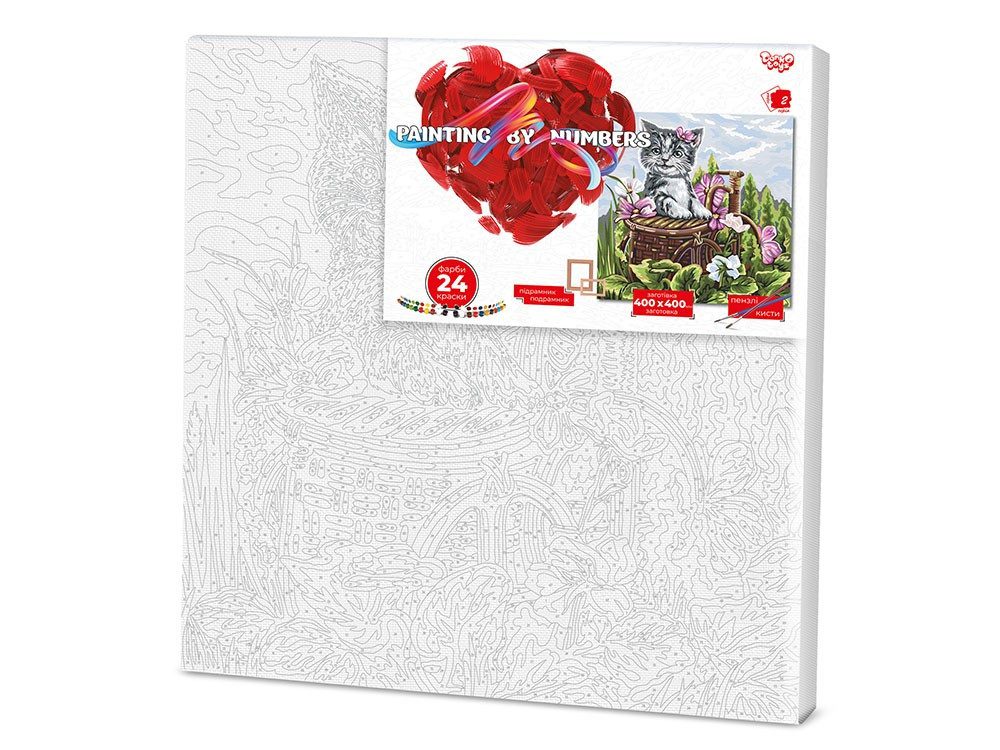 Картина за номерами PAINTING BY NUMBERS економ с.2 ( 40*40 см) Danko Toys KpNe-40х40-02-10 - 3