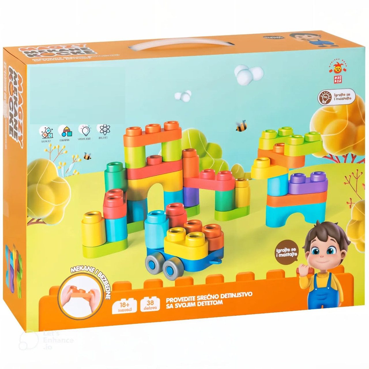 М'який конструктор гумовий (38 деталей, гнучкі блоки) 6934 - 3