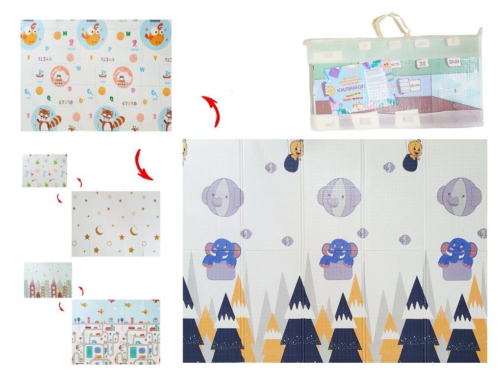 Килимок-мат двосторонній текстурний (термокилимок 150х200 см) MR 1568-3 - 2