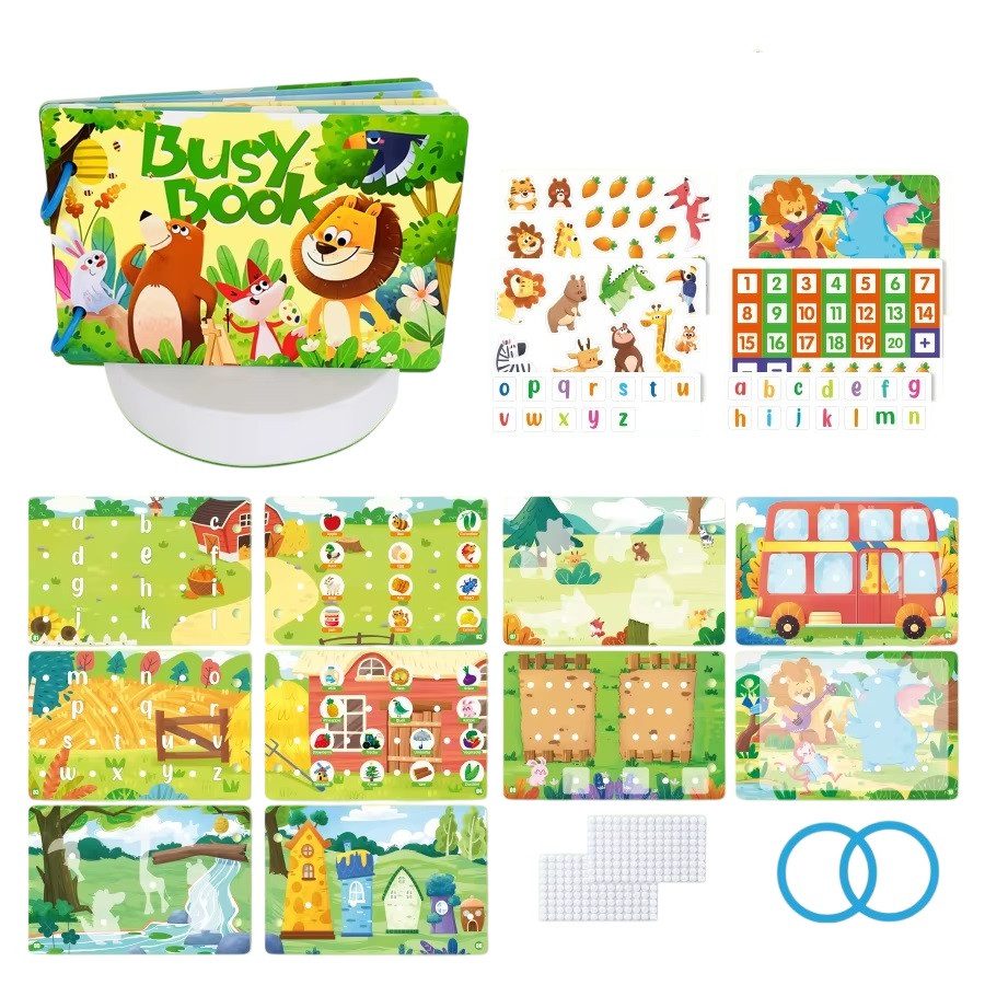 Гра бізікнига з картками та наліпками (книжка з липучками) YB-501-502-503 - 4