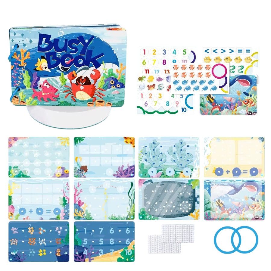 Гра бізікнига з картками та наліпками (книжка з липучками) YB-501-502-503 - 5