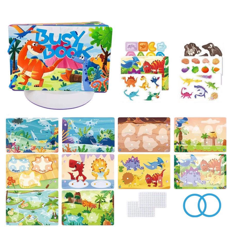 Гра бізікнига з картками та наліпками (книжка з липучками) YB-501-502-503 - 3