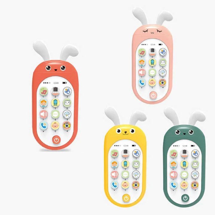 Музичний розвиваючий телефон (з прорізувачем) Зайчик 3939-152