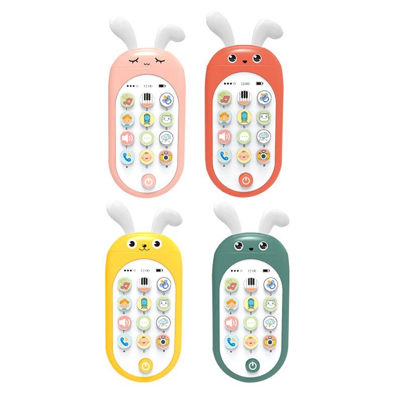 Музичний розвиваючий телефон (з прорізувачем) Зайчик 3939-152 - 4