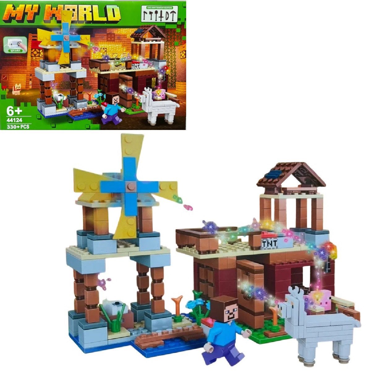Конструктор з підсвічуванням MyWorld Блоковий світ (330 дет.) 44124