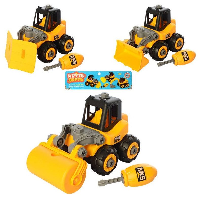 Конструктор на шурупах Будтехніка (трактор з викруткою) 778-A17-A18