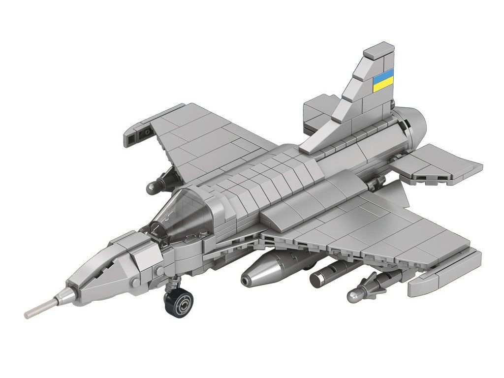 Конструктор Військова техніка ЗСУ (330 дет., літак-винищувач) KB 1123