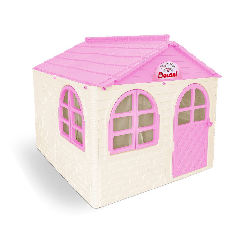 Дитячий ігровий будиночок зі шторками Doloni Toys (середній, бежево-рожевий) 02550/4 - 1