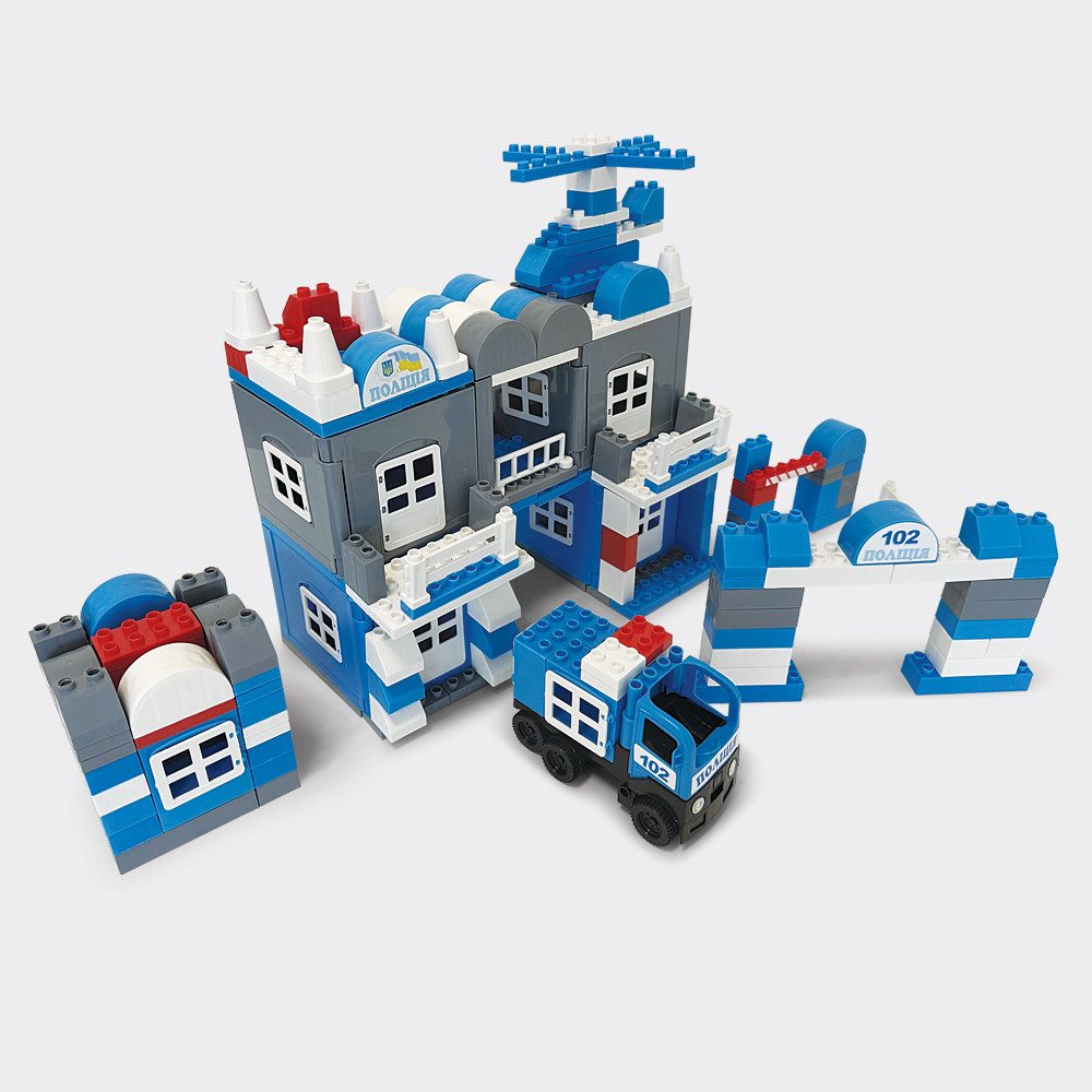 Конструктор Поліція (231 дет.) Doloni в пластиковому боксі 013888/02 - 2
