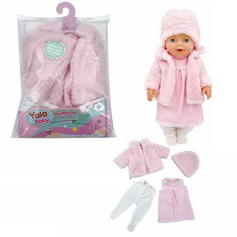 Одяг для пупса/ляльки висотою 40-45 см Yala Baby (шубка, шапочка, сукня, панчохи) BLC 242 A - 1
