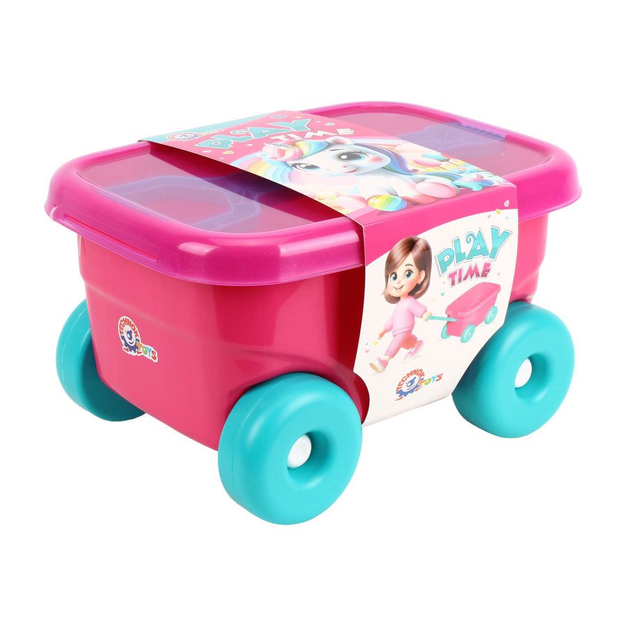 Дитяча іграшка Візок ТехноК (пластиковий, з кришкою та ручкою) 1386 - 2