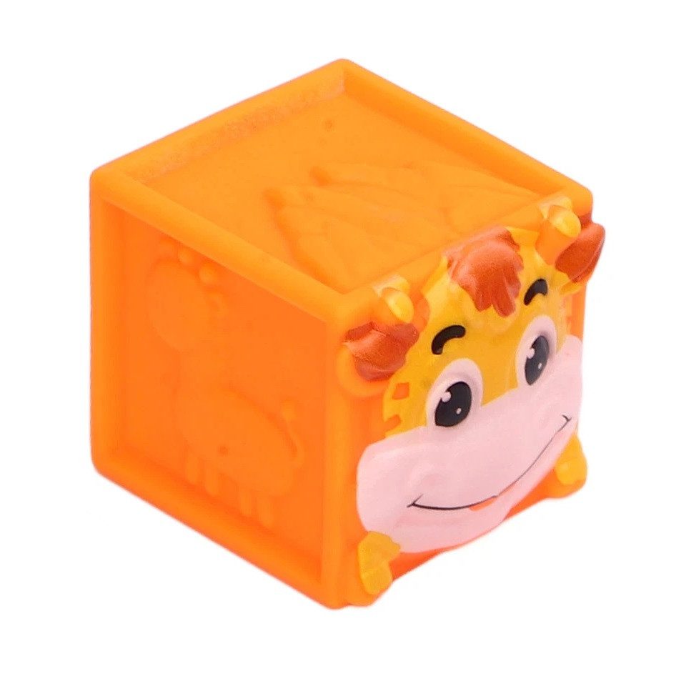 Дитячі текстурні кубики (тваринки, цифри, набір 6 шт.) HS6660 - 2