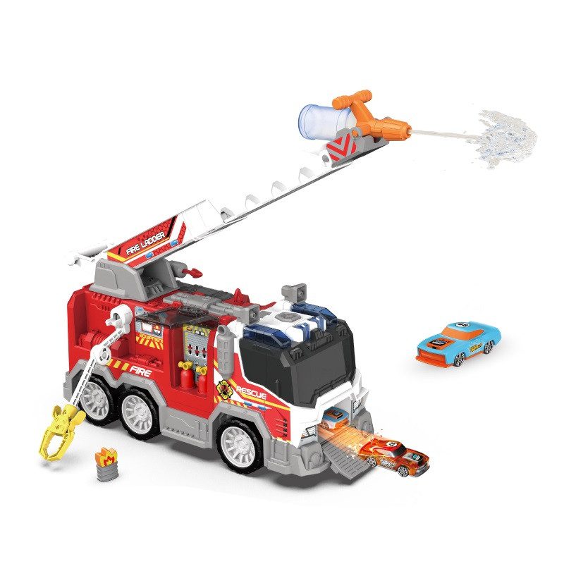 Іграшкова спецтехніка Пожежна служба (бризкає водою, механічний запускач, 2 машинки) YY 6039 - 5