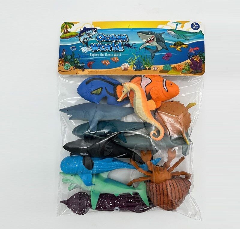 Набір фігурок Морські жителі Ocean World (12 шт., з пискавками) 104-22