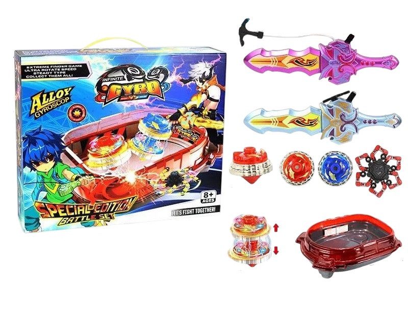 Ігровий набір Бейблейд з ареною (2 вовчки, 2 запускачі, 2 металеві накладки) LSD 165