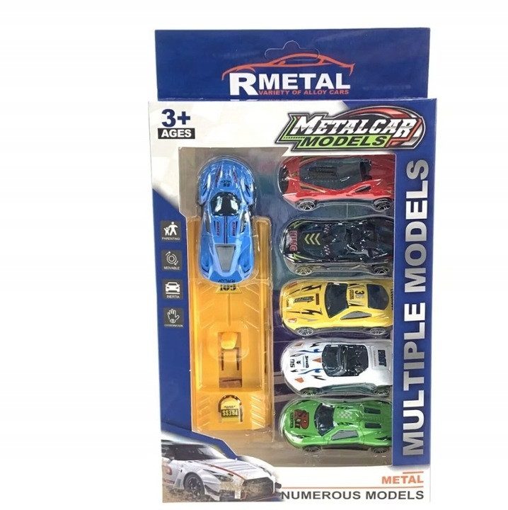Набір модельок металевих машинок з запуском (6 шт.) 205-7 - 2