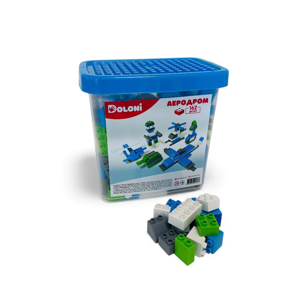 Конструктор Аеродром Doloni в пластиковому боксі (162 дет.) 013888/09 - 2