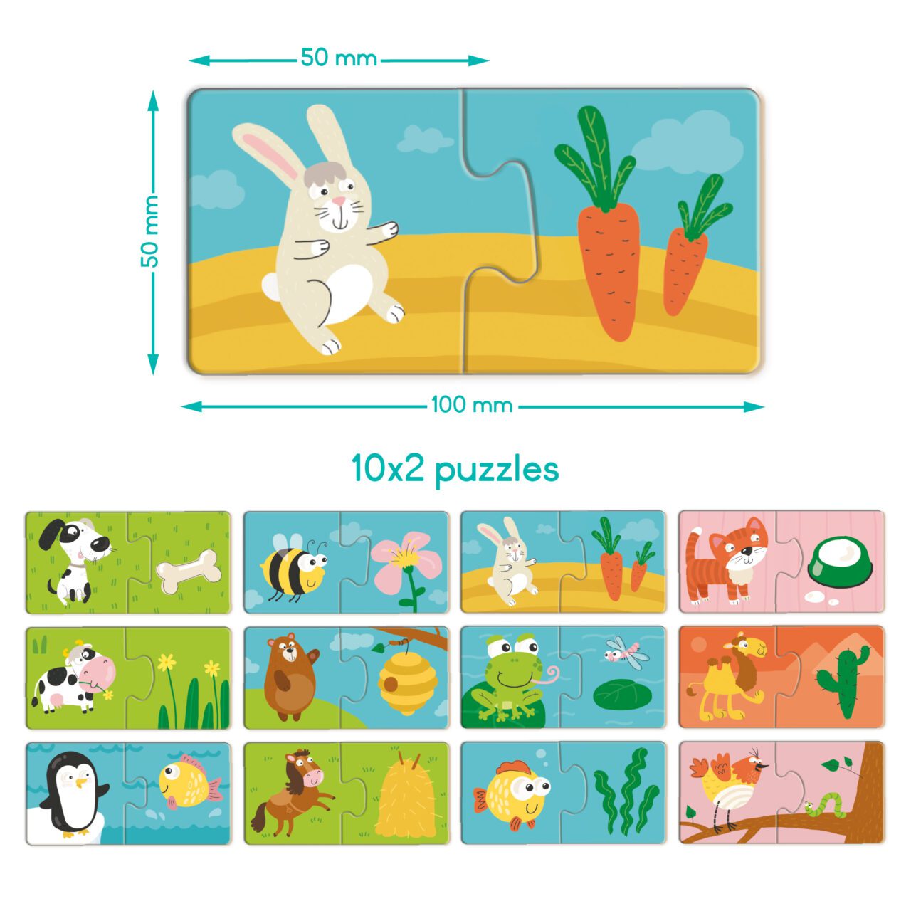 Дитячий пазл ДУО Хто що їсть (24 ел.) Dodo 300691 - 5