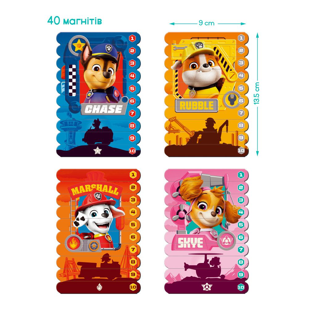 Магнітні палички для рахування Герої-рятувальники Paw Patrol (40 шт.) Dodo 200652 - 4