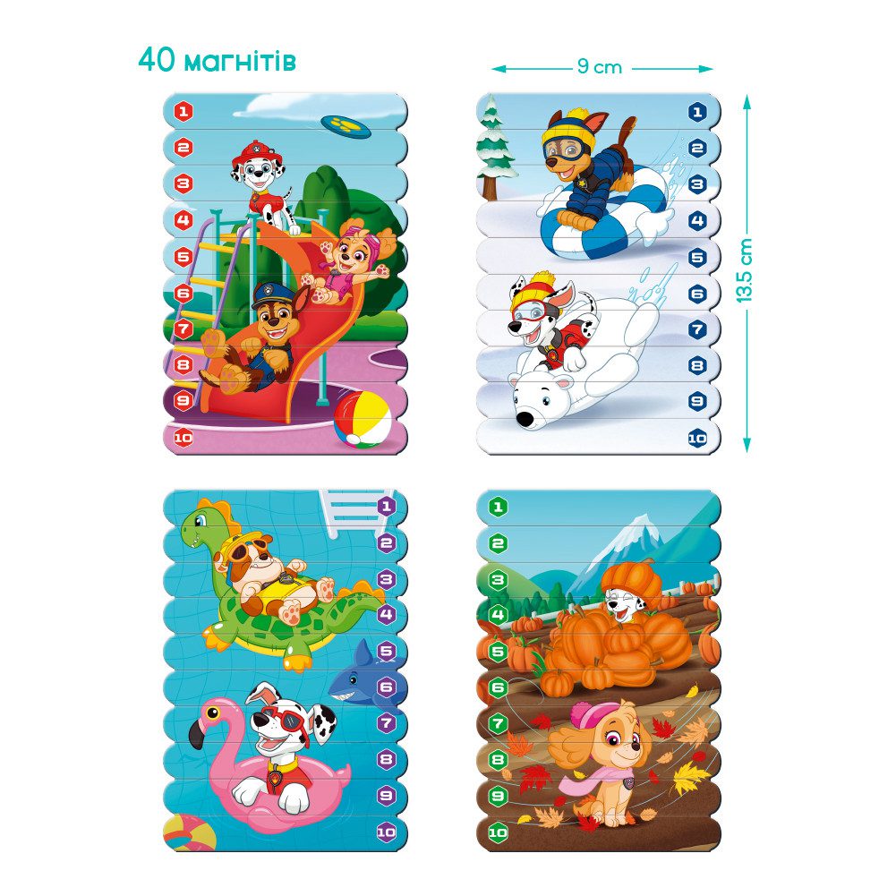 Магнітні палички для рахування Сезони Paw Patrol (40 шт.) Dodo 200655 - 1