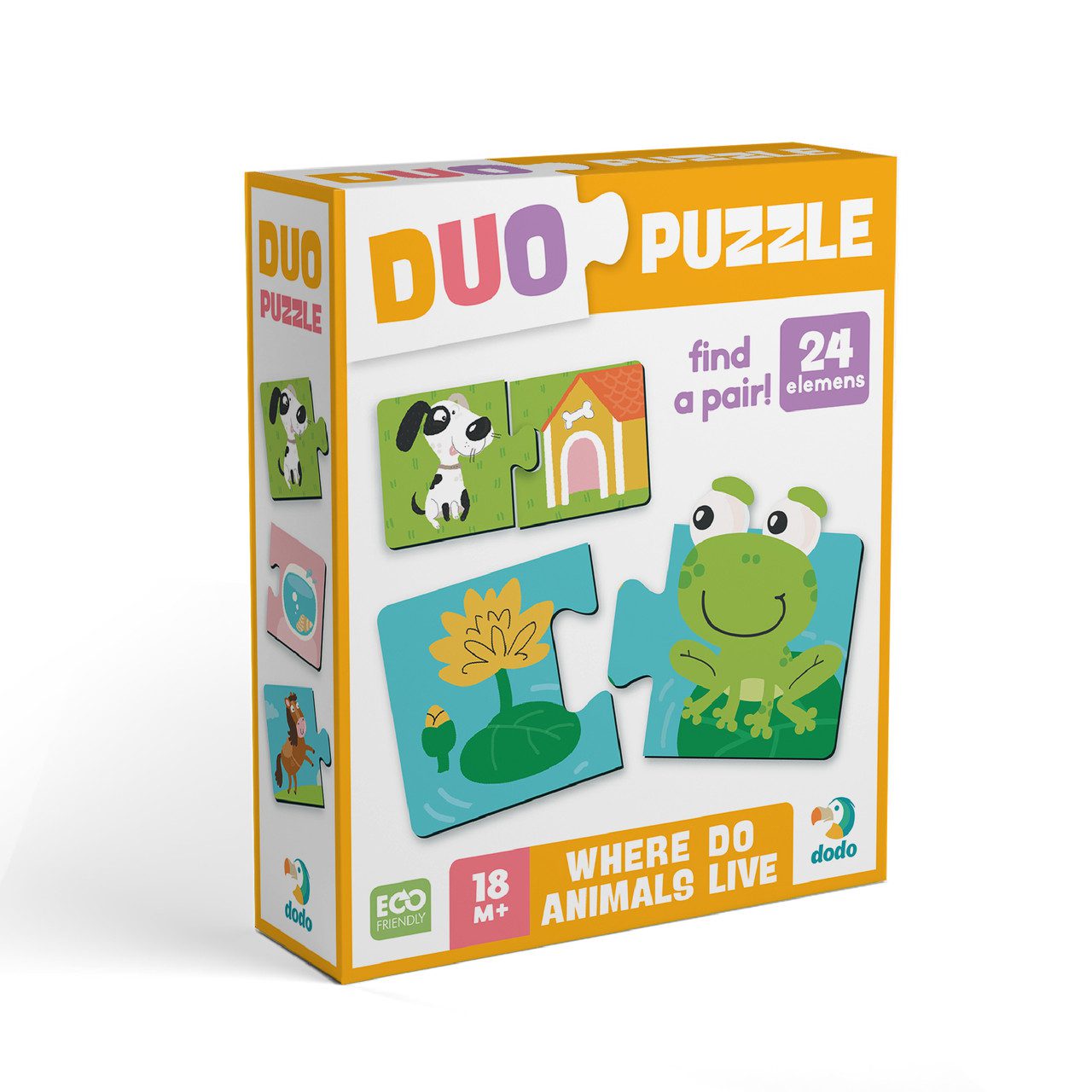 Дитячий пазл ДУО Звірята та їх домівки (24 ел.) Dodo 300690 - 3