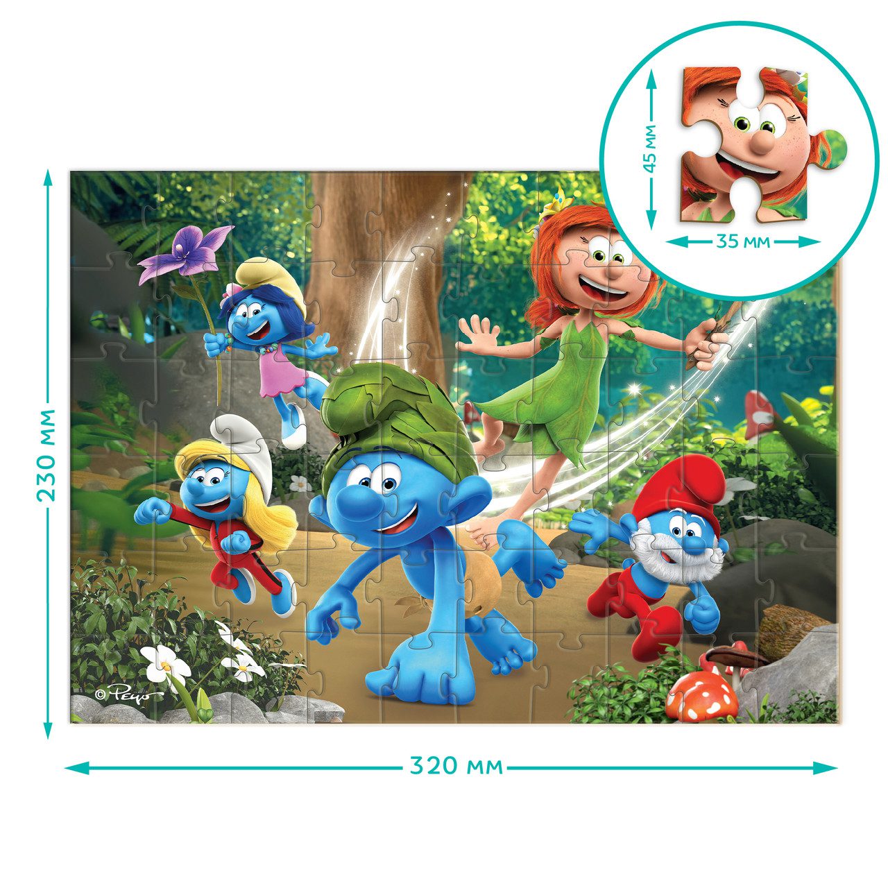 Пазл The Smurfs Принцеса Листка Dodo (на 60 елементів) 200663 - 5
