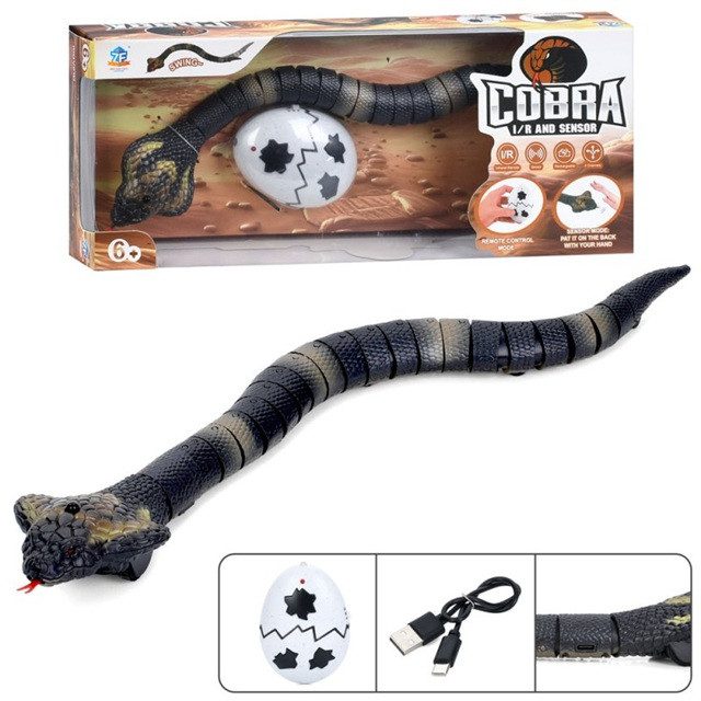 Іграшкова змія на радіокеруванні (сенсорна кобра, пульт яйце) 8809 - 3