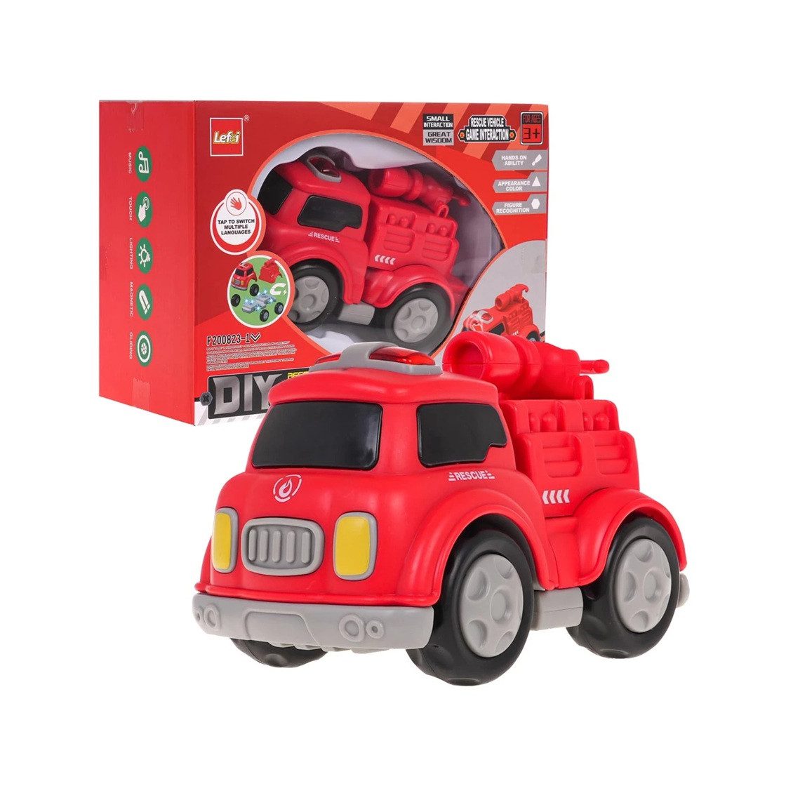 Магнітний конструктор Транспорт (спецтехніка на магнітах, світло, звук) 9901/9901-1/9902/9903 - 3