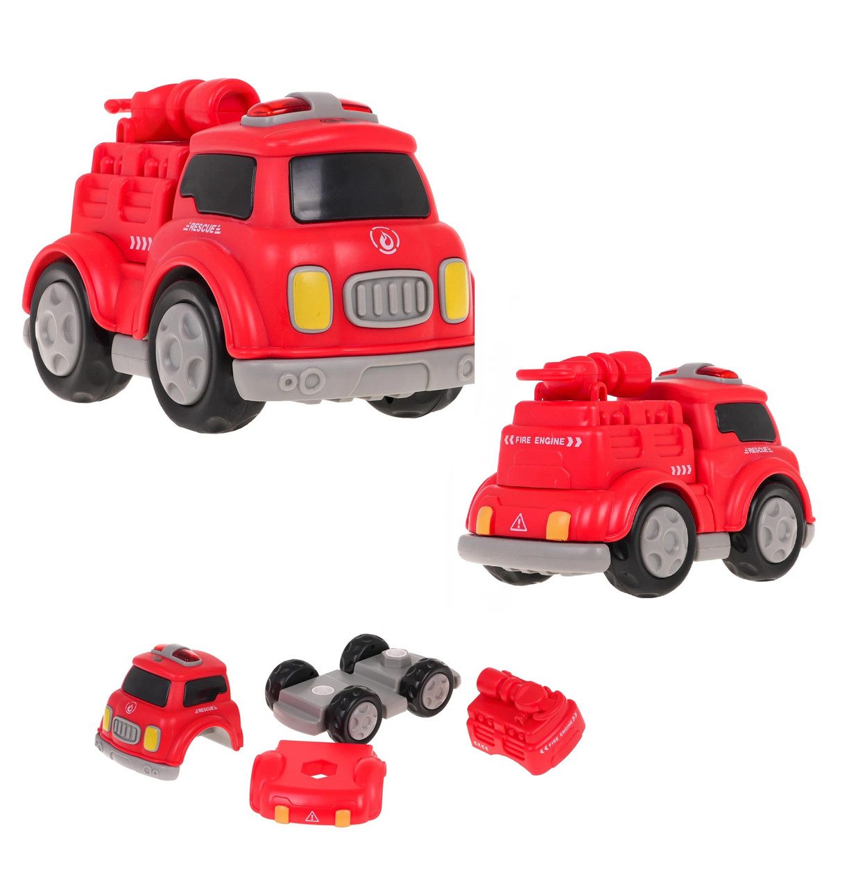 Магнітний конструктор Транспорт (спецтехніка на магнітах, світло, звук) 9901/9901-1/9902/9903 - 8