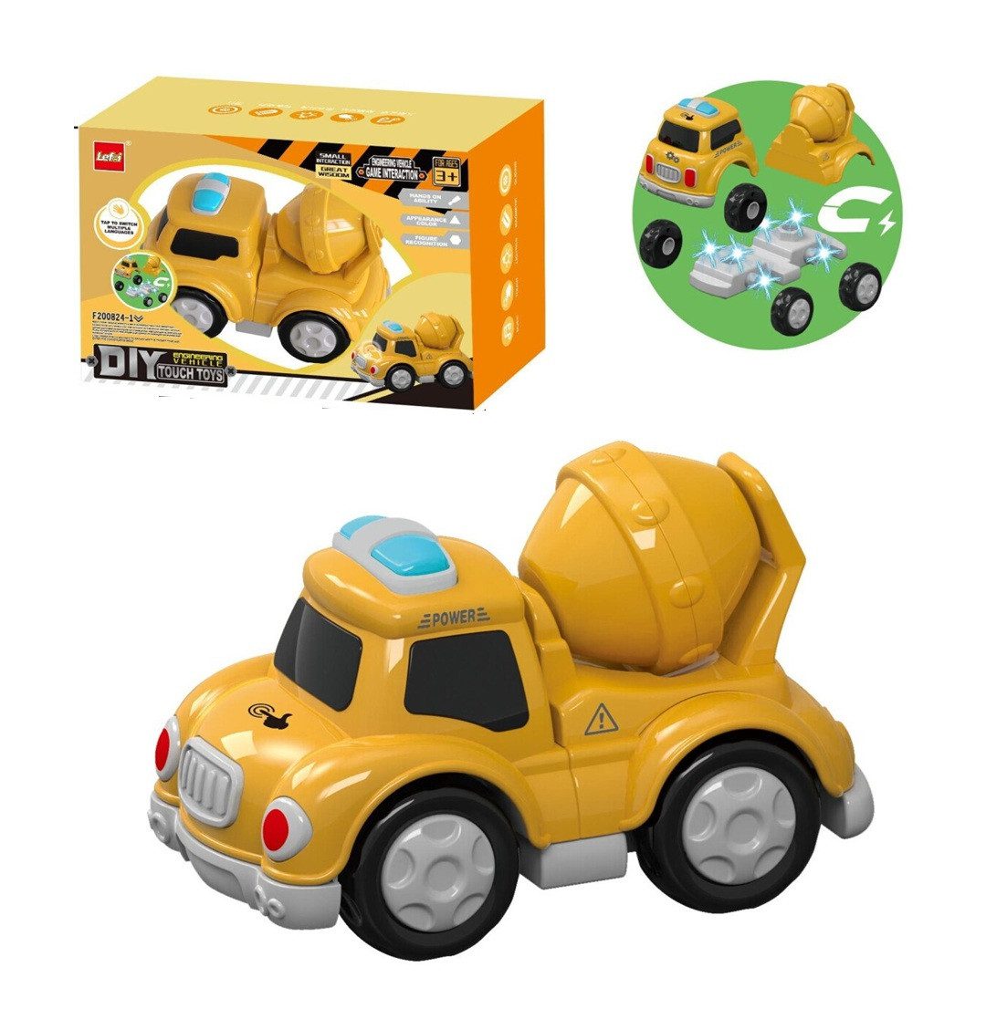 Магнітний конструктор Транспорт (спецтехніка на магнітах, світло, звук) 9901/9901-1/9902/9903 - 6