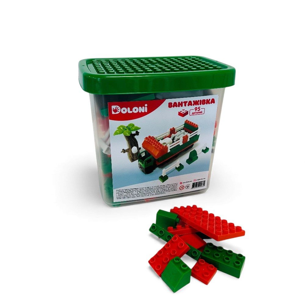 Конструктор Вантажівка Doloni в пластиковому боксі (95 дет.) 013888/10 - 3