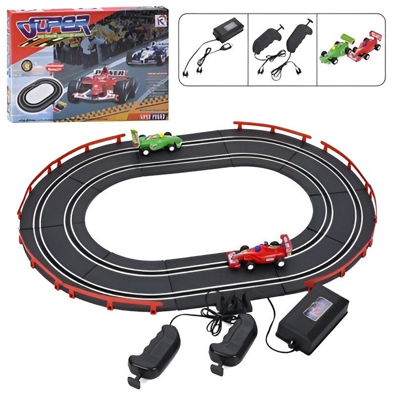 Дитячий гоночний трек з дистанційним керуванням (пульти на шнурі, машинки) 2160