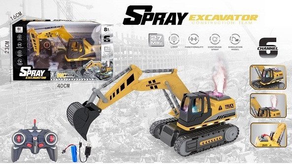 Будтехніка на радіокеруванні Екскаватор (пульт, акумулятор, дим/пар) 800-1 - 4