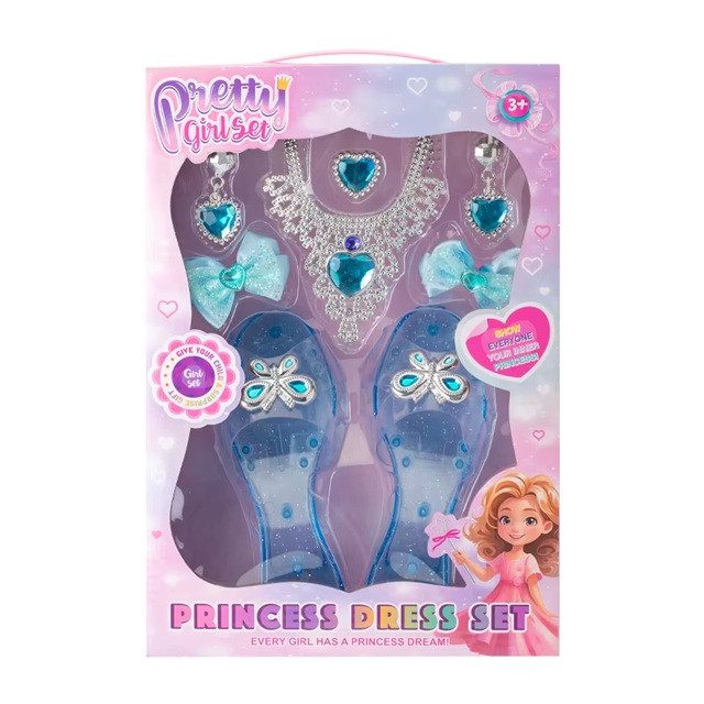 Дитяча біжутерія принцеси (набір прикрас із взуттям) 265-9A - 3