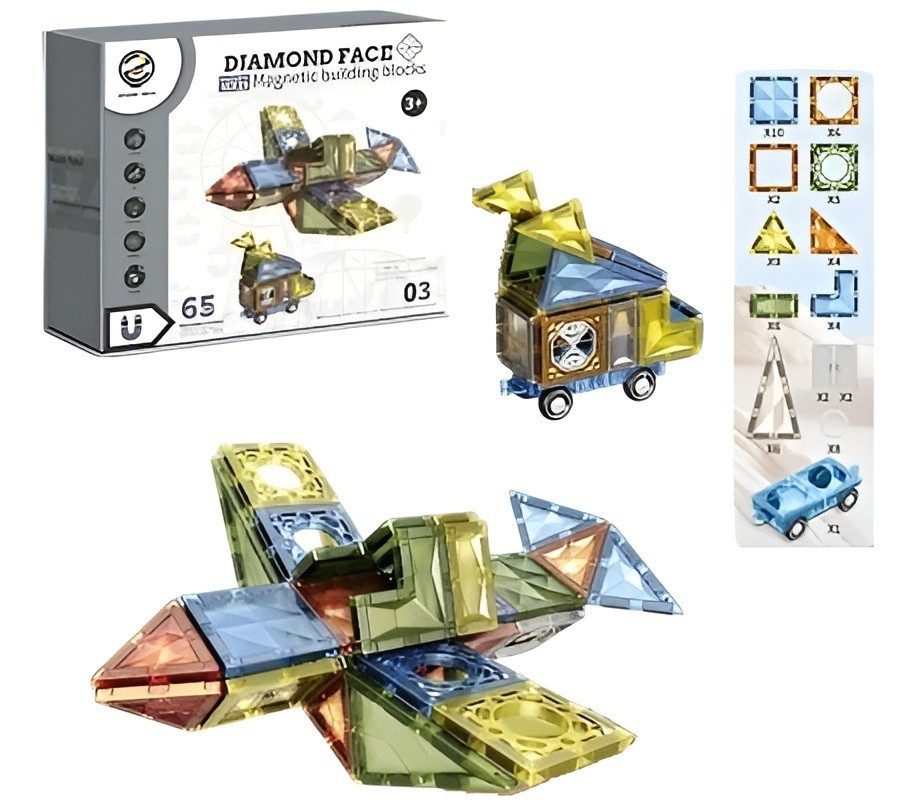 Магнітний конструктор Diamond Face (65 ел.) 6652A