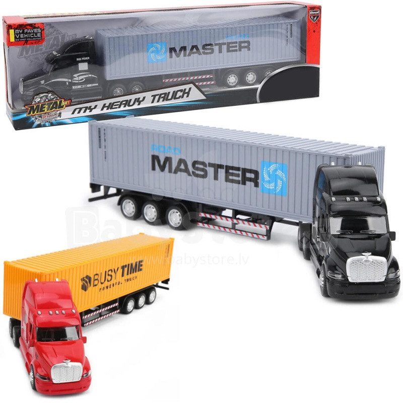 Трейлер вантажівка (інерційна машинка, метал) 2218-14 A