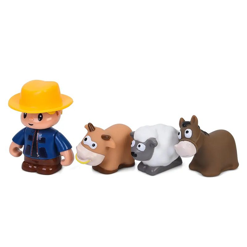 Музичний трактор з причепом та фігурками тварин M 6303 - 4