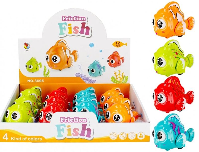Іграшка каталка Рибка на коліщатках з інерційним механізмом 3605 - 1