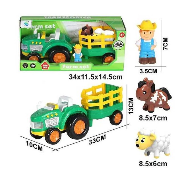 Трактор музичний з причепом та тваринами Ферма 500-761 - 6