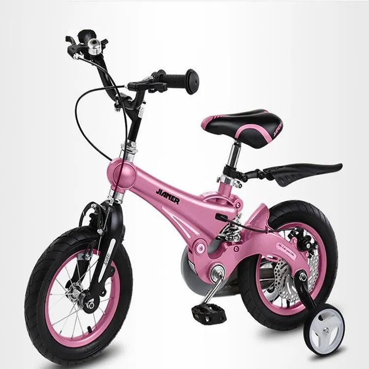 Велосипед двоколісний Люкс зі страхувальними колесами J1 (1641G) 16 pink