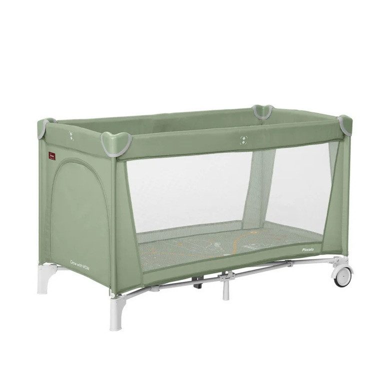 Дитячий манеж з матрасиком та сіткою (на колесах) CARRELLO Piccolo CRL-11503/1 Mint Green