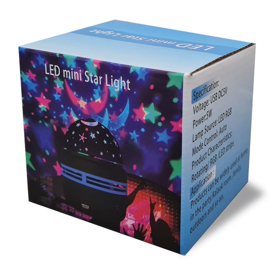 Проектор зоряного неба LED mini Star Light (обертається, працює від мережі) JY-8017 - 2