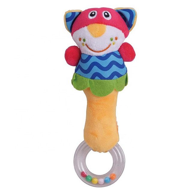 Брязкальце м'яке з пискавкою Тваринки 688M-15/688M-16/688M-17 - 4